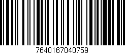 Código de barras (EAN, GTIN, SKU, ISBN): '7640167040759'