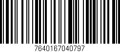 Código de barras (EAN, GTIN, SKU, ISBN): '7640167040797'