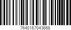 Código de barras (EAN, GTIN, SKU, ISBN): '7640167043668'
