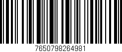 Código de barras (EAN, GTIN, SKU, ISBN): '7650798264981'