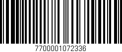 Código de barras (EAN, GTIN, SKU, ISBN): '7700001072336'