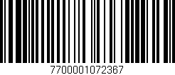 Código de barras (EAN, GTIN, SKU, ISBN): '7700001072367'