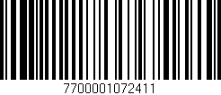 Código de barras (EAN, GTIN, SKU, ISBN): '7700001072411'