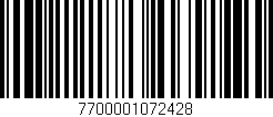 Código de barras (EAN, GTIN, SKU, ISBN): '7700001072428'