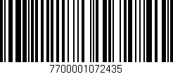 Código de barras (EAN, GTIN, SKU, ISBN): '7700001072435'