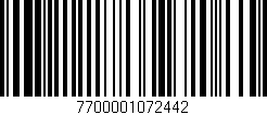 Código de barras (EAN, GTIN, SKU, ISBN): '7700001072442'