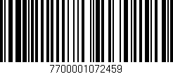 Código de barras (EAN, GTIN, SKU, ISBN): '7700001072459'