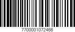 Código de barras (EAN, GTIN, SKU, ISBN): '7700001072466'