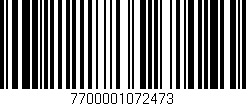 Código de barras (EAN, GTIN, SKU, ISBN): '7700001072473'