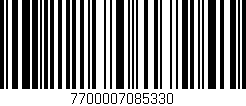 Código de barras (EAN, GTIN, SKU, ISBN): '7700007085330'