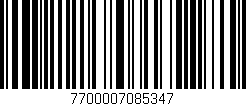 Código de barras (EAN, GTIN, SKU, ISBN): '7700007085347'