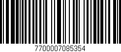 Código de barras (EAN, GTIN, SKU, ISBN): '7700007085354'