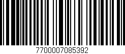 Código de barras (EAN, GTIN, SKU, ISBN): '7700007085392'