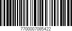 Código de barras (EAN, GTIN, SKU, ISBN): '7700007085422'