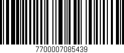 Código de barras (EAN, GTIN, SKU, ISBN): '7700007085439'