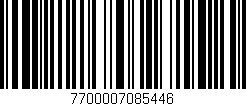 Código de barras (EAN, GTIN, SKU, ISBN): '7700007085446'