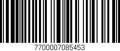 Código de barras (EAN, GTIN, SKU, ISBN): '7700007085453'