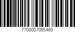 Código de barras (EAN, GTIN, SKU, ISBN): '7700007085460'