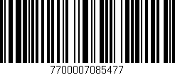 Código de barras (EAN, GTIN, SKU, ISBN): '7700007085477'