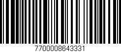 Código de barras (EAN, GTIN, SKU, ISBN): '7700008643331'