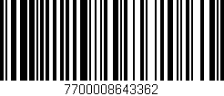 Código de barras (EAN, GTIN, SKU, ISBN): '7700008643362'