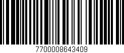 Código de barras (EAN, GTIN, SKU, ISBN): '7700008643409'