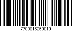 Código de barras (EAN, GTIN, SKU, ISBN): '7700016263019'