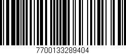 Código de barras (EAN, GTIN, SKU, ISBN): '7700133289404'
