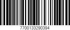 Código de barras (EAN, GTIN, SKU, ISBN): '7700133290394'