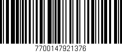 Código de barras (EAN, GTIN, SKU, ISBN): '7700147921376'