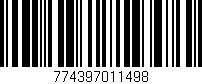 Código de barras (EAN, GTIN, SKU, ISBN): '774397011498'