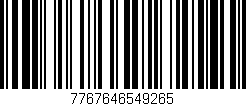 Código de barras (EAN, GTIN, SKU, ISBN): '7767646549265'