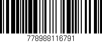 Código de barras (EAN, GTIN, SKU, ISBN): '778988116791'