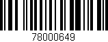 Código de barras (EAN, GTIN, SKU, ISBN): '78000649'