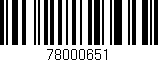 Código de barras (EAN, GTIN, SKU, ISBN): '78000651'