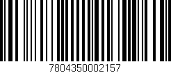 Código de barras (EAN, GTIN, SKU, ISBN): '7804350002157'
