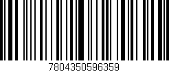 Código de barras (EAN, GTIN, SKU, ISBN): '7804350596359'