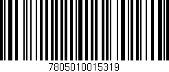 Código de barras (EAN, GTIN, SKU, ISBN): '7805010015319'