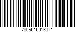 Código de barras (EAN, GTIN, SKU, ISBN): '7805010016071'