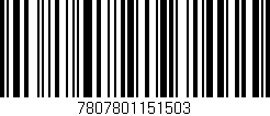 Código de barras (EAN, GTIN, SKU, ISBN): '7807801151503'