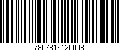 Código de barras (EAN, GTIN, SKU, ISBN): '7807816126008'