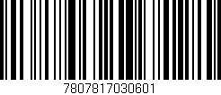 Código de barras (EAN, GTIN, SKU, ISBN): '7807817030601'