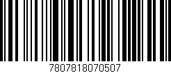 Código de barras (EAN, GTIN, SKU, ISBN): '7807818070507'