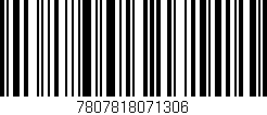 Código de barras (EAN, GTIN, SKU, ISBN): '7807818071306'