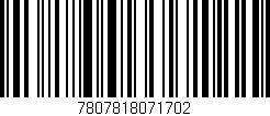 Código de barras (EAN, GTIN, SKU, ISBN): '7807818071702'