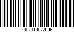 Código de barras (EAN, GTIN, SKU, ISBN): '7807818072006'