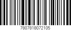 Código de barras (EAN, GTIN, SKU, ISBN): '7807818072105'