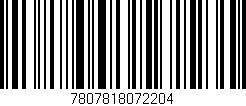 Código de barras (EAN, GTIN, SKU, ISBN): '7807818072204'