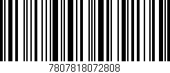 Código de barras (EAN, GTIN, SKU, ISBN): '7807818072808'