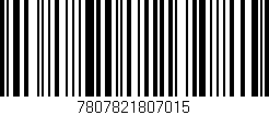 Código de barras (EAN, GTIN, SKU, ISBN): '7807821807015'